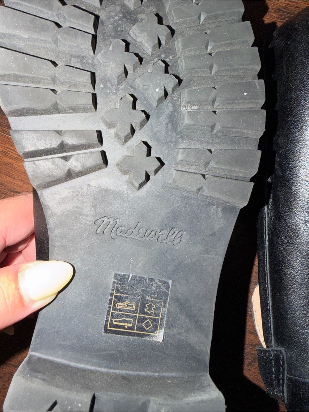 Madewell Black Leather Lug Sole Loafers - Picture 4 of 6